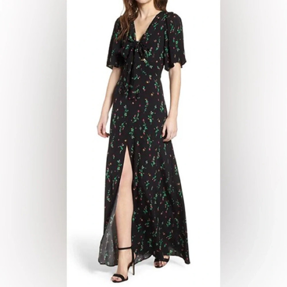 AFRM Ramon Tie Front Maxi Dress size small petite - Picture 1 of 7